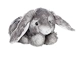 Mollis Kuscheltier - Kuschelhase - 18 cm - Plüschtier-Hase - Kinder-Kuscheltier - weiches Stofftier für Kinder und Babys (Grau)
