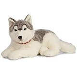 Living Nature Soft Toy - Großes Stofftier Husky , grau und weiß (60cm)