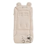 hauck Disney Universal Sitzauflage für Buggys Kinderwagen & Fahrradanhängern aus Atmungsaktiver Baumwolle, Einfache Befestigung, für Sommer & Winter (Pushchair Seat Liner, Winnie the Pooh Beige)