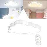 YRHome 48W Dimmbar Wolke LED Deckenleuchte Deckenlampe Wolke Effektlampe Acryl IP44 mit Fernbedienung Kinderzimmer Kinderlampe Ultra-dünne Schlafzimmer Kinderzimmerlampe
