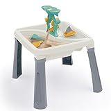 DOLU Wei�er und grauer Sand und Wasser 3-in-1-Kreativit�tstisch f�r Kinder ab 24 Monaten Gartenspielzeug Wassertisch Sand it Messy Spieltablett Aktivit�tstisch Wasserspieltisch Sandkasten Sandtisch Wa