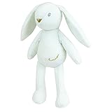 Jemini Luminou Leuchtendes Plüschtier, natürlich, funktioniert ohne Batterie, +/-20 cm, Hase, weiß, weiß