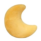 Xiyocadt Mond Kuscheltier Kissen, Plüschkissen Mond Plüschtiere, Flauschig und weich, Dekokissen, Deko Kinderzimmer – Geschenk für Mädchen & Jungen (15 x 10 cm（Anhänger）,Gelb)