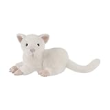 Apricot Lamb Faule Frettchen Plüschtiere für Kinder, weiche niedliche Kuscheltier für Baby Mädchen und Jungen, Flauschige Frettchen Weiß 30 cm