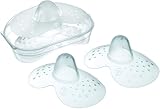 MAM Brustwarzenschutz Größe L (2 Stück), Brusthaube mit sterilisierbarem Reiseetui, Brustschutz zur Unterstützung und Verbesserung des Stillens