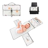 Wickelunterlage Unterwegs für Babys XL-Multifunktionale kompakte Wickeltasche mit integrierter Wickelauflage Feuchttücher Fach und Wickelrucksack Funktion-Ideal als baby erstausstattung neugeborene