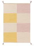 benuta Lytte Kinderteppich Anton - Multicolor/Gelb 90x130 cm - 100% Baumwolle - Rechteckig & im Style: Kindermotive, Scandi Living - Pflegeleicht für Wohnzimmer Schlafzimmer