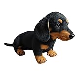 Dackel Kuscheltier, Niedlich Dackel Stofftier, Stress Lindert Fühlt Sich Wie Echt An Hund, Emotionale Heilung Auf Anfrage, Realistisches Wurst Hunde Plüschkissen, für Kinder Erwachsene (Schwarz)