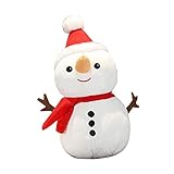 Sharplace Weihnachtsplüschtiere Schneemann Plüschpuppe Kuscheltier Schneemann Plüschtier für Jungen Mädchen Weihnachtsdekorationen Zuhause, Büro, Autoverzierung, 22CM