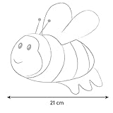 Creanino Kuscheltier 2 in 1 I Wende Plüschtier I Verwandlung und Entwicklung Reversible Plüsch, kreatives Flip Handpuppen Spielzeug, superweiches Lernspielzeug zum Wenden (Biene)