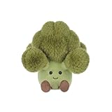 Apricot Lamb frische Brokkoli Plüschtiere für Kinder, weiche niedliche Kuscheltier für Baby Mädchen und Jungen, Flauschige Gemüse Brokkoli Grün 18 cm
