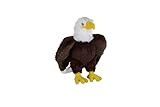 Wild Republic Cuddlekins Eco Weißkopfseeadler, Kuscheltier, 30 cm, Plüschtier, Füllung besteht aus gesponnenen recycelten Wasserflaschen, umweltfreundlich, Weiß