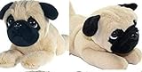 Stofftier Hund Mops Welpe ca 22 cm, klassisch weichen Plüsch, Kuscheltier