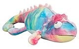mucHome Kuscheltier Plüschtier, super weich, Spandex Bezug, Schmusetier, flauschig (Kunterbuntes Chamäleon 65cm)