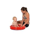 Smart-Planet Planschbecken Classic - 2-Ring Pool aufblasbar - 60 x 15 cm - Kinderpool - Babypool - Mini Schwimmbecken - Aufstellpool - orange/blau