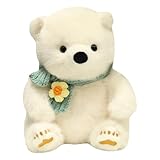 Uixxducc Kuscheltier Panda Plüschtier Eisbär Stofftier, Plüschtier Tier Kissen Niedliche Panda Eisbär Plüsch Spielzeug, Geschenke für Kinder Jungen und Mädchen (25cm,Eisbär)