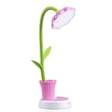 OCOOPA Schreibtischlampe für Kinder,Dimmbare Nachttischlampe mit Touchsensor,Augenfreundlich Leselampe mit Stifthalter,USB Wiederaufladbare Tischlampme für Kinder, Mädchen,(Rosa)