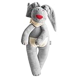 HABA Baby Schnullerhase – Ruhige Nächte Dank Schnullerhalter – 37 cm, Grau – Herrlich weich zum Kuscheln – Tolles Geschenk zur Geburt – Ab 0 Monaten – 1031269003