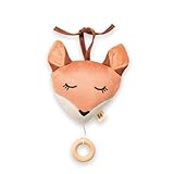 Hauck Cuddle N Sleep, Fuchs - Baby Spieluhr zum Aufhängen, Kuscheltier mit Herausnehmbarem Spielwerk Brahms' Wiegenlied Guten Abend Gute Nacht, ca. 2 Minuten Spieldauer, Fox, Fuch