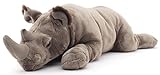 Uni-Toys - Nashorn groß, liegend - 54 cm (Länge) - Plüsch-Rhino, Rhinozeros - Plüschtier, Kuscheltier