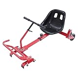 BAOCHADA Hoverboard mit Sitz Hoverboard Sitz,Sitzscooter mit 3*Stoßdämpfern& 2*Rädern Längenverstellbar Kompatibel Sitz für 6,5-10 Zol Erwachsene/Kinder Sitz für Hoverboard Kart (Schwarz)