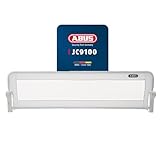 ABUS Bettgitter Eric für Babys und Kinder - Rausfallschutz für Elternbetten, Kinderbetten, Familienbetten - faltbar für Reisen - Bettschutzgitter 150 cm - Weiß