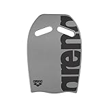 arena Kickboard Swim Board, Schwimmbad-Trainingszubehör, Schwimmbrett mit Vorgeformten Öffnungen, Mehrere Griffmöglichkeiten, 100% EVA, PVC-frei, Silver (50)