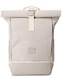 Johnny Urban Rucksack Damen & Herren Beige - Allen Medium - Rolltop Mit Laptopfach für Uni Fahrrad Business - 15L - Nachhaltig - Wasserabweisend