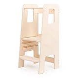 moblì® | Ully Natural Learning Tower | Der erste Lernturm für Kinder ab 1 Jahr aus Naturholz | Lernturm Montessori mit verstellbare Fachböden | Gebaut in Italien nach den Montessori-Prinzipien