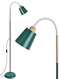 Anten Leselampe Stehlampe E27 Fassung Max.60W Schwenkbare Stehlampe für Wohnzimmer Schlafzimmer Arbeitszimmer Stehleuchte Nordisch mit Höhe 159cm , Waldgrün (ohne Leuchtmittel)