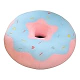 TOPLITHE Donut Kuscheltier Kissen, Rundes Wurfkissen Donut Kissen Weiches Plüschkissen for Sofa Wohnzimmer Dekoration Geschenke(Color:Blue,Size:38CM/14IN)