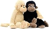 Promotion Pets 2 Flauschige Plüschtier Affen 71 cm Länge, mit Langen Armen, niedlich; ideal für Kinder im Kuschel-Set