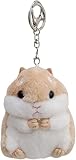 Gowxs Braun Hamster Schlüsselanhänger, Schlüsselanhänger mit Hamster-Schlüsselanhänger, Süßer Weicher Plüsch-Schlüsselanhänger, Tasche Anhänger, Tier-Schlüsselanhänger