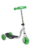 HUDORA Kinder-Roller Joey 3.0 weiß/grün, Scooter für Jungs, Kinder Scooter, 11061