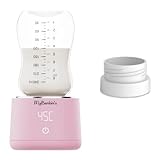 MyBambini's Tragbarer Babyflaschenwärmer, Reiseflaschenwärmer für Babymilch, tragbare Wärmer mit USB, Geschenk für Babyparty, kompatibel mit MAM, Nanobebe (Weithals), NIP, Lansinoh (Pink)
