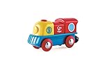 Bunte Lok von Hape | Tapfere kleine Lokomotive von Hape mit EIN-/Ausschaltknopf, außergewöhnliche, batteriebetriebene Lokomotive, Lackierung in rot, gelb und blau