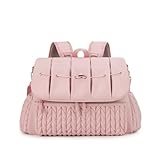 SONARIN Convertible Baby Wickelrucksack Wickeltasche,Große Kapazität Wasserdicht Babytasche Mama Tasche Tragbare Reise Wickeltasche Rucksack mit Wickelunterlage & Schultergurte(Rosa)