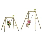 TP Toys 331 Grow Able Swing Set, Forest Acorn, Mitwachsendes Holz, FSC, EIN Schaukelgestell, das mit Ihrem Kind mitwächst, mit 2 Schaukelsitzen, ab 6 Monaten, Grün, Einheitsgröße