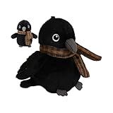 fayarrd Rabe Plüschtiere - Dekoratives Tier Mit Niedlichem Schal | Realistisches Plüschspielzeug Für Halloween - Für Zimmer, Geburtstag, Kind, Zuhause, Kinder, Jungen, Mädchen