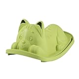 Smoby Life Wippe mit grüner Katze – ergonomische Sitzfläche – Griffe – recyceltes Material – ab 18 Monaten – hergestellt in Frankreich