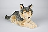 Wolf Welpe liegend 28 cm Plüschwolf Plüschtier