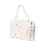 Moxeupon Wickeltasche Kinderwagen, Große Neugeborene Windeltasche Baby Wickeltasche, Stilvolle Große Kapazität Baumwolle Reise Wickeltasche, Für Windeln, Tücher Und Spielzeug,