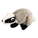 Dachs-Plüsch – 36 cm großes Dachs-Stofftier, auffälliges Aussehen | Realistisches Dachs-Kuscheltier mit Leichtigkeit, anschmiegsames Tier-Plüschtier für Auto, Schlafzimmer, Büro, Wohnzimmer, Zuhause,