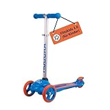 HUDORA Scooter Flitzkids 2.0 I Stabiler Kinderscooter mit großer Trittfläche I Höhenverstellbarer & transportierbarer Mini-Dreirad-Roller für bis zu 50kg I Dreiradscooter aus Aluminium für Kinder