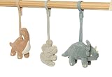 Jollein Anhänger für Baby-Gyms - Roarsome - 3er Set - Dinos und Blatt - Spieltrapez Baby Spielsachen