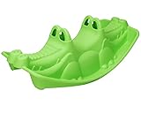 Ondis24 Krokodil Wippe für Kinder – robuste Kinderwippe für draußen, 3-Sitzer bis 150 kg – ergonomische Griffe, wetterfestes Kunststoff Wipp-Tier, Gartenspielzeug ab 2 Jahren, Outdoor Wippe