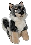 Teopet Wolf-Kuscheltier Luca 27 cm groß – Grauer Wolf stehend aus Plüsch – sehr weich - lebensecht - Realistisches Plüschtier Stofftier aus nachhaltigen Materialien - Geschenk für Babys, Kinder
