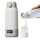 Tragbarer Flaschenwärmer Baby für unterwegs,500ml Kapazität,100W Schnellwärmung,24-Stunden-Konstanttemperatur,16000mAh Akku mit USB-C Schnellladung