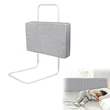 YRHome 50cm Kinderbettgitter Bettgitter Bettschutzgitter für Kinder Rausfallschutz Bett Kinderbettgitter 5-Loch Höhenverstellbar für Kinderbett & Familienbett Grau
