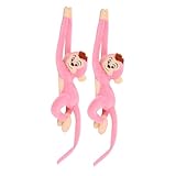 2x Groß Affe Kuscheltier Lange Arme Zum Umhängen, Süßer Langarmiger AFFE Hanging Monkey Kuscheltier Plüsch Colobus Stummelaffe, Plüschtier AFFEs,Hängende Stofftier Für Kinder Mädchen Und Junge-n 65 Cm